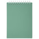Блокнот МАЛЫЙ ФОРМАТ А6, 60 л., силиконовый гребень, обложка пластик, клетка, BRAUBERG, зеленый, 117564