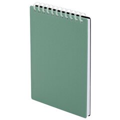 Блокнот МАЛЫЙ ФОРМАТ А6, 60 л., силиконовый гребень, обложка пластик, клетка, BRAUBERG, зеленый, 117564