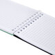 Блокнот МАЛЫЙ ФОРМАТ А6, 60 л., силиконовый гребень, обложка пластик, клетка, BRAUBERG, зеленый, 117564