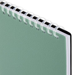 Блокнот МАЛЫЙ ФОРМАТ А6, 60 л., силиконовый гребень, обложка пластик, клетка, BRAUBERG, зеленый, 117564