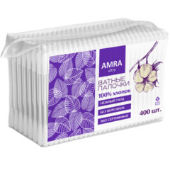 Ватные палочки 400 шт., AMRA, пакет