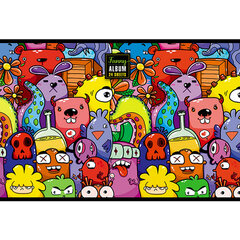 Альбом для рисования А4 24 л., скоба, TWIN-лак, ПЗБМ, 205&times;295 мм, &laquo;Куча Монстров&raquo; (микс в спайке), 44055