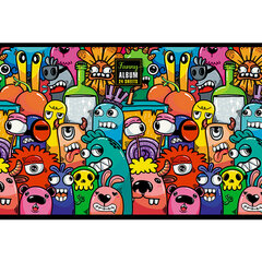 Альбом для рисования А4 24 л., скоба, TWIN-лак, ПЗБМ, 205&times;295 мм, &laquo;Куча Монстров&raquo; (микс в спайке), 44055