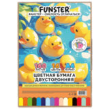 Цветная бумага А4 ТОНИРОВАННАЯ В МАССЕ, 160 листов, 16 цветов, в коробе, 80 г/м2, FUNSTER (ФАНСТЕР), 210х297 мм, 117618