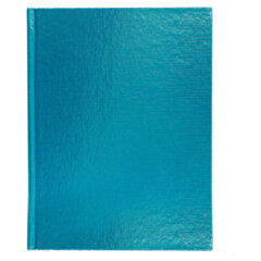 Блокнот А5 167&times;216 мм, 80 л., твёрдый, бумвинил &laquo;METALLIC&raquo;, клетка, блок 5 цв., HATBER, мята, 084776