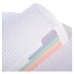 Блокнот А5 167&times;216 мм, 80 л., твёрдый, бумвинил &laquo;METALLIC&raquo;, клетка, блок 5 цв., HATBER, мята, 084776