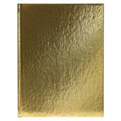 Блокнот А5 167&times;216 мм, 80 л., твёрдый, бумвинил &laquo;METALLIC&raquo;, клетка, блок 5 цв., HATBER, золото, 084778