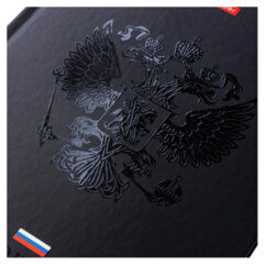 Блокнот А5 167&times;216 мм, 80 л., твёрдый, клетка, матовая ламинация, лак, блок 5 цветов, HATBER, &laquo;Россия&raquo;, 085282