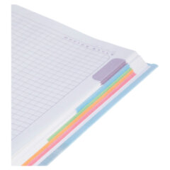 Блокнот А5 167&times;216 мм, 80 л., твёрдый, клетка, матовая ламинация, лак, блок 5 цветов, HATBER, &laquo;Россия&raquo;, 085282