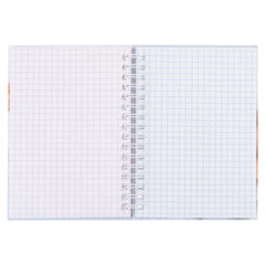 Блокнот МАЛЫЙ ФОРМАТ А6, 80 л., гребень, твердый картон, клетка 2 цв., HATBER, &laquo;Нежный флёр&raquo;, 082839