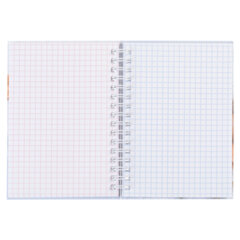 Блокнот МАЛЫЙ ФОРМАТ А6, 80 л., гребень, твердый картон, клетка 2 цв., HATBER, &laquo;Чарующая нежность&raquo;, 082843