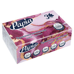 Полотенца бумажные (1 пачка – 100 листов), PAPIA (H3), UNIT PACK, 3-слойные, 23&times;20,5 см, V-сложение