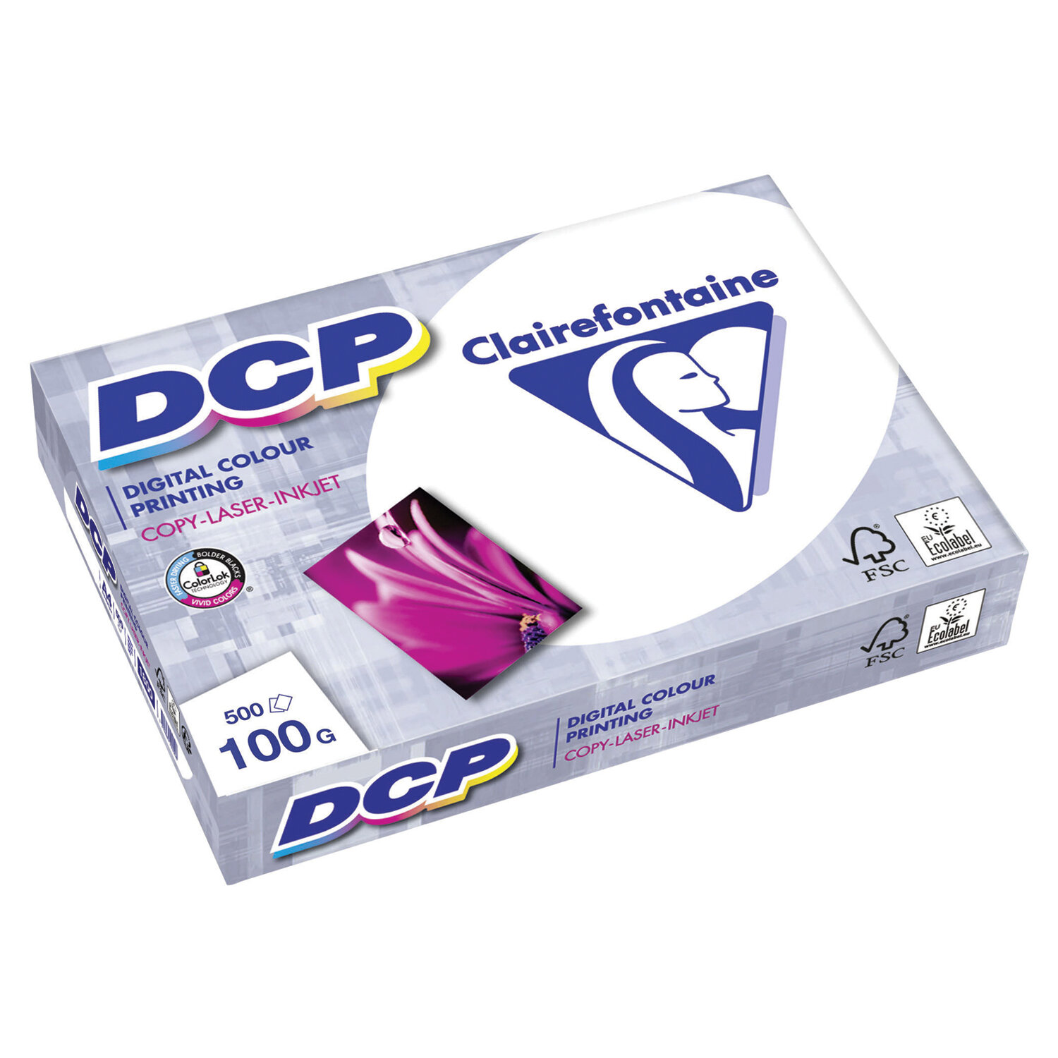 Бумага для лазерной и струйной печати А4, 100 г/м2, 500 л., марка А++, CLAIREFONTAINE, Франция, 170% CIE, 1821C