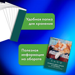 Бумага для гуаши и акрила А4 10 л., 235 г/м2, 210х297 мм, в папке, BRAUBERG ART CLASSIC, "Кот-музыкант", 117731