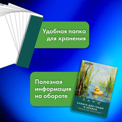 Бумага для гуаши и акрила А4 20 л., 235 г/м2, 210х297 мм, в папке, BRAUBERG ART CLASSIC, "Уточка", 117732