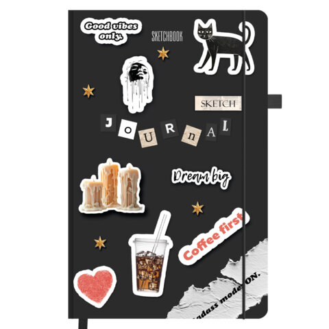 Скетчбук, слоновая кость 140 г/м2, 130х210 мм, 80 л., софт-тач, резинка, BRAUBERG ART CLASSIC, АССОРТИ, 117771 - фото 6