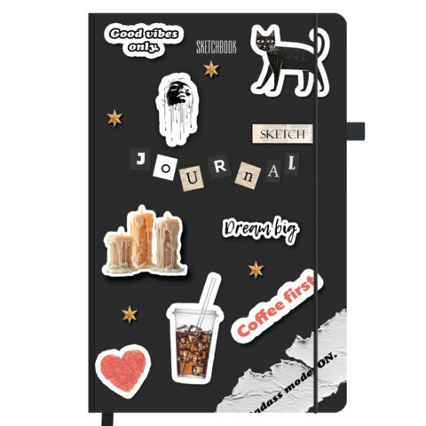 Скетчбук, слоновая кость 140 г/м2, 130х210 мм, 80 л., софт-тач, резинка, BRAUBERG ART CLASSIC, "For you,", 117772