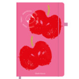 Скетчбук, слоновая кость 140 г/м<sup>2</sup>, 130х210 мм, 80 л., софт-тач, резинка, BRAUBERG ART CLASSIC, "Red apples", 117773