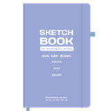 Скетчбук, слоновая кость 140 г/м<sup>2</sup>, 130х210 мм, 80 л., софт-тач, резинка, BRAUBERG ART CLASSIC, "For artists", 117774