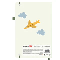 Скетчбук, слоновая кость 140 г/<wbr/>м<sup>2</sup>, 130&times;210 мм, 80 л., софт-тач, резинка, BRAUBERG ART CLASSIC, &laquo;Traveler&raquo;, 117775
