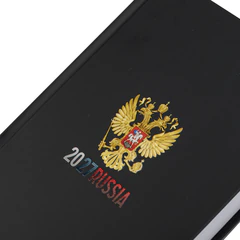 Ежедневник датированный 2027 145&times;215 мм, А5, STAFF, ламинированная обложка, &laquo;Символика РФ&raquo;, 117792