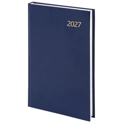 Ежедневник датированный 2027 145&times;215 мм, А5, STAFF, обложка бумвинил, синий, 117816