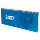Планинг датированный 2027 285х112 мм, STAFF, гребень, картонная обложка, 64 листа, "Символика РФ", 117853