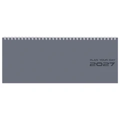 Планинг датированный 2027 285&times;112 мм, STAFF, гребень, картонная обложка, 64 листа, &laquo;Grey style&raquo;, 117855