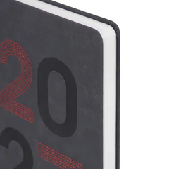 Ежедневник датированный 2027, А5, 138&times;213 мм, BRAUBERG &laquo;Scripted&raquo;, под кожу, вышивка, серо-голубой, 118024