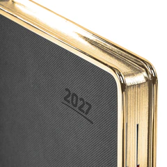 Ежедневник датированный 2027, А5, 148&times;218 мм, GALANT &laquo;Infinity Gold&raquo;, под кожу, серый, 118062