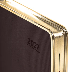 Ежедневник датированный 2027, А5, 148&times;218 мм, GALANT &laquo;Infinity Gold&raquo;, под кожу, темно-коричневый, 118064