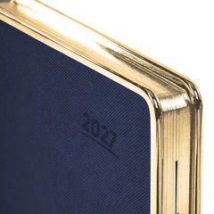 Ежедневник датированный 2027, А5, 148&times;218 мм, GALANT &laquo;Infinity Gold&raquo;, под кожу, темно-синий, 118065