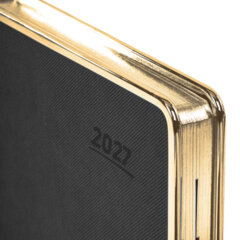 Ежедневник датированный 2027, А5, 148&times;218 мм, GALANT &laquo;Infinity Gold&raquo;, под кожу, черный, 118066