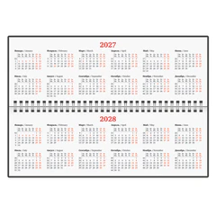 Планинг датированный 2027, 305&times;140 мм, BRAUBERG &laquo;Select&raquo;, под кожу, коричневый, 118201
