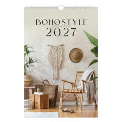 Календарь на гребне с ригелем 2027 г., 30&times;45 см, BRAUBERG, &laquo;Бохо&raquo;, 118376