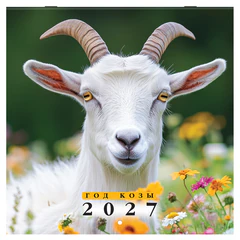 Календарь настенный перекидной 2027 г., BRAUBERG, 12 листов, 28,5&times;57 см, &laquo;Символ года&raquo;, 118414