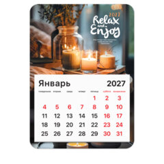 Календарь отрывной на магните на 2027 г., BRAUBERG, 130&times;180 мм, склейка, &laquo;Relax&raquo;, 118480