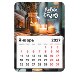 Календарь отрывной на магните на 2027 г., BRAUBERG, 130x180 мм, склейка, "Relax", 118480