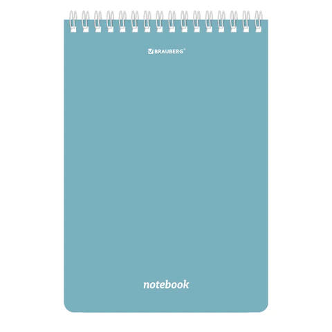 Блокнот А5, 146х206 мм, 80 л., гребень, подложка, клетка, кросс-серия "МОРАНДИ", 4 цвета, BRAUBERG, 118553 - фото 5