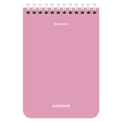 Блокнот МАЛЫЙ ФОРМАТ А6, 108&times;145 мм, 40 л., гребень, кросс-серия &laquo;МОРАНДИ&raquo;, клетка, 4 цвета, BRAUBERG, 118554