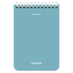 Блокнот МАЛЫЙ ФОРМАТ А6, 108&times;145 мм, 40 л., гребень, кросс-серия &laquo;МОРАНДИ&raquo;, клетка, 4 цвета, BRAUBERG, 118554