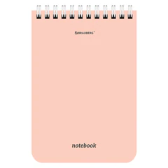 Блокнот МАЛЫЙ ФОРМАТ А6, 108&times;145 мм, 40 л., гребень, кросс-серия &laquo;МОРАНДИ&raquo;, клетка, 4 цвета, BRAUBERG, 118554