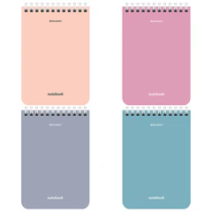 Блокнот МАЛЫЙ ФОРМАТ А6, 108&times;145 мм, 40 л., гребень, кросс-серия &laquo;МОРАНДИ&raquo;, клетка, 4 цвета, BRAUBERG, 118554