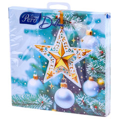 Салфетки бумажные 20 шт., 33&times;33 см, &laquo;Кремлевская звезда&raquo;, 3 слоя, европодвес, GrandPero Deluxe