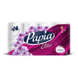 Бумага туалетная быт., спайка 8 шт., 4-слойная (8х14,8 м), PAPIA DELUXE/ELITE, аромат Dolce Vita