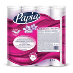 Бумага туалетная бытовая, спайка 32 шт., 3-слойная (32&times;16,5 м), PAPIA, аромат &laquo;Балийский цветок&raquo;