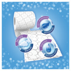 Бумага туалетная бытовая, спайка 4 шт., 2-слойная (4&times;20,4 м), FAMILIA PLUS, белая