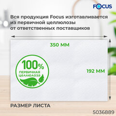 Полотенца бумажные с центральной вытяжкой 280 м, FOCUS (М2) Jumbo, 1-слойные, белые, КОМПЛЕКТ 6 рулонов, 5036889