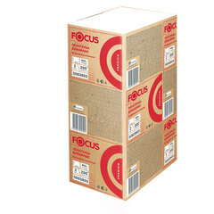 Полотенца бумажные 200 шт., FOCUS (Система H2) Premium, 2-слойные белые, КОМПЛЕКТ 20 пачек, 24&times;21,5 см, Z-сложение, 5083803