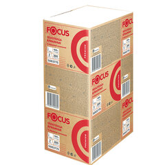 Полотенца бумажные 200 шт., FOCUS (Система H2) Premium, 2-слойные белые, КОМПЛЕКТ 12 пачек, 24&times;20 см, Z-сложение, 5083775